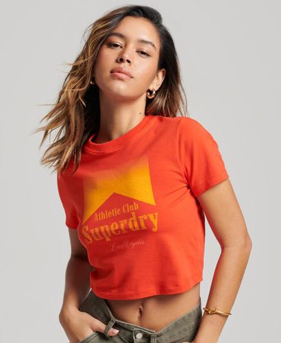Women's Code Tiny T-Shirt mit Grafik - Größe: 42 - Superdry - Modalova