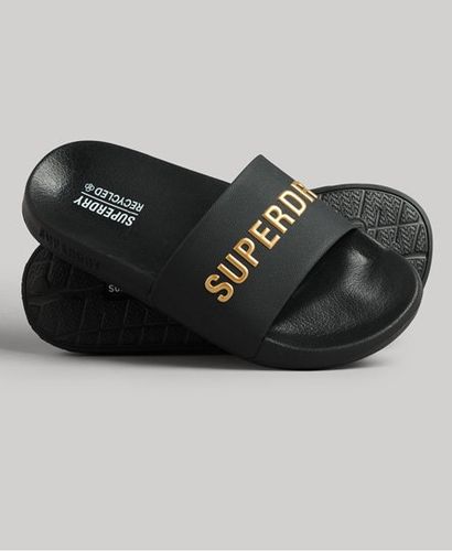 Damen und Badesandalen Logo Druck, Größe: M - Größe: M - Superdry - Modalova