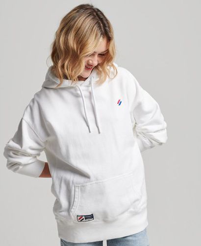 Femme - Sweat à capuche zippé Essential Logo en coton bio Corail