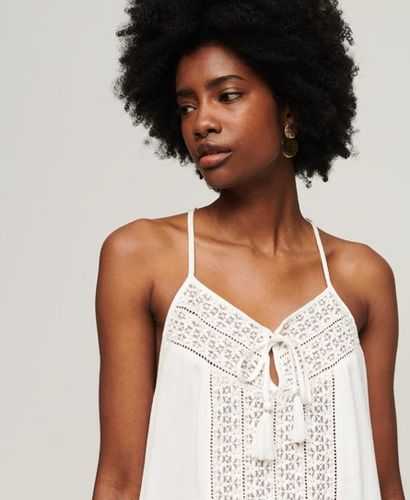 Dames Dentelle Brodée Caraco Avec Lien À Nouer Au Cou, , Taille: 44 - Superdry - Modalova