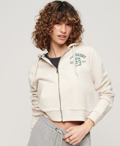 Damen Athletic Essentials Crop Zip Hoodie - Größe: 42 - Superdry - Modalova