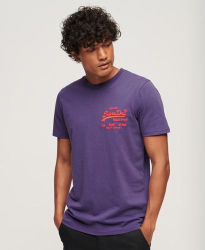 Men's Herren Neonfarbenes T-Shirt mit Vintage-Logo, Größe: XL - Größe: XL - Superdry - Modalova