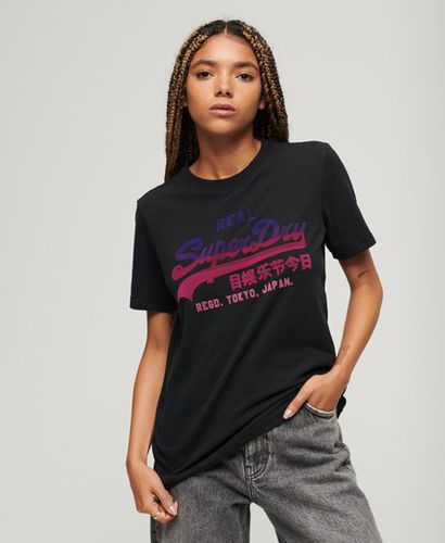 Women's T-Shirt mit Farblich Abgestimmtem Vintage-Grafiklogo - Größe: 40 - Superdry - Modalova