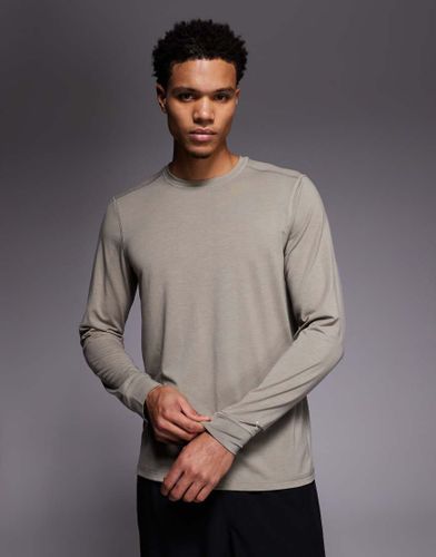 Top de sport manches longues en jersey  schage rapide - Beige grs - 4505 - Modalova