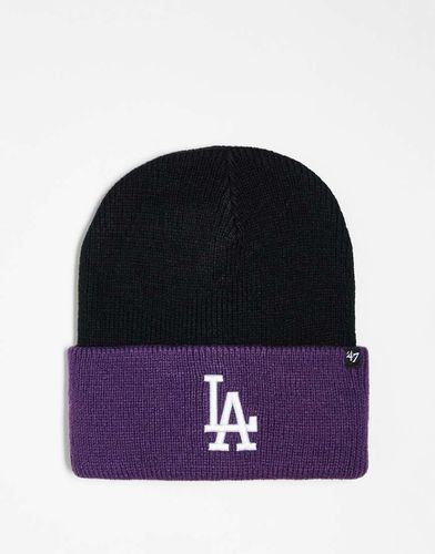 LA Dodgers - Bonnet en maille contrastante - Prune - 47 Brand - Modalova