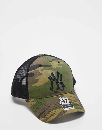 NY Yankees - Casquette à motif camouflage avec tulle à l'arrière - 47 Brand - Modalova