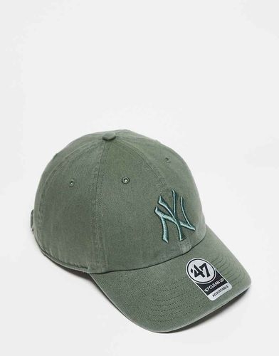 New York Yankees - Casquette épurée ton sur ton - Kaki délavé - 47 Brand - Modalova