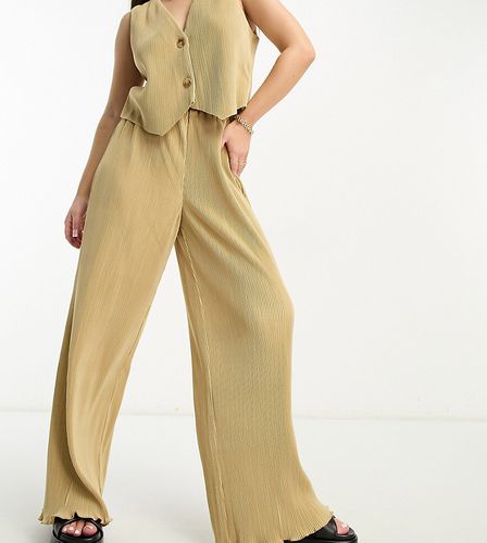 Exclusivité - Pantalon d'ensemble ample plissé - Camel - 4Th & Reckless Petite - Modalova