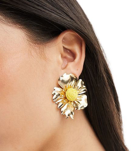 Boucles d'oreilles fleur en plaqué or 18 carats - 8 Other Reasons - Modalova