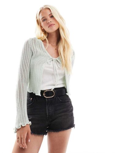 Gilet en maille ajoure - Menthe - Cotton On - Modalova