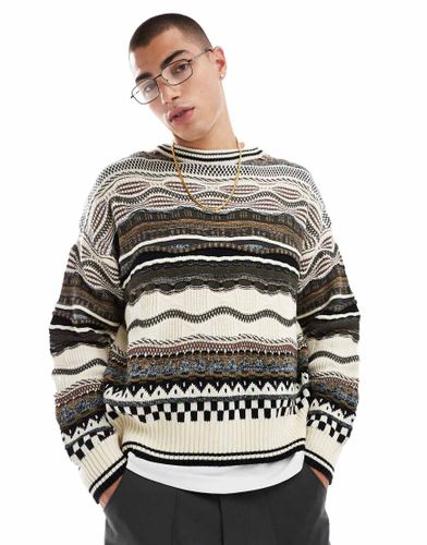 Pull en maille mlange style vintage - Taupe - Cotton On - Modalova