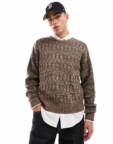 Pull en maille style vintage  motifs - Taupe - Cotton On - Modalova
