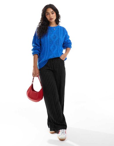 Pull oversize en maille torsade - cobalt - Cotton On - Modalova