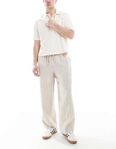 Pantalon baggy en lin - Avoine - Cotton On - Modalova