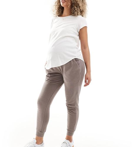 Cotton On - Pantalon de jogging de maternité en polaire avec bande pour le ventre - délavé - Cotton:on - Modalova