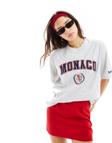 Cotton On - T-shirt oversize style universitaire à motif Monaco - Cotton:on - Modalova
