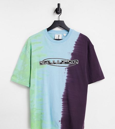 T-shirt effet tie-dye avec logo imprimé - Collusion - Modalova