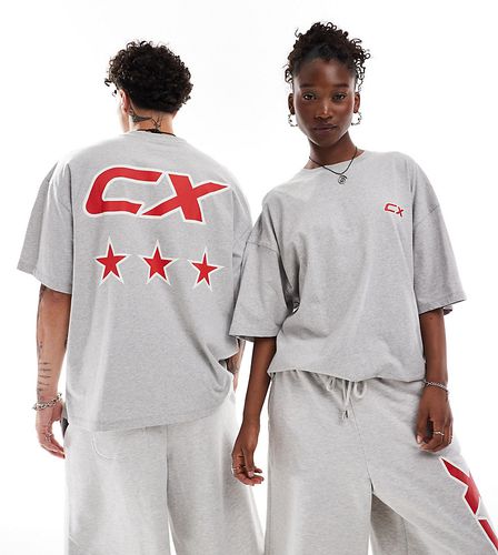 Unisex - T-shirt coupe skateur d'ensemble à imprimé rouge - chiné - Collusion - Modalova