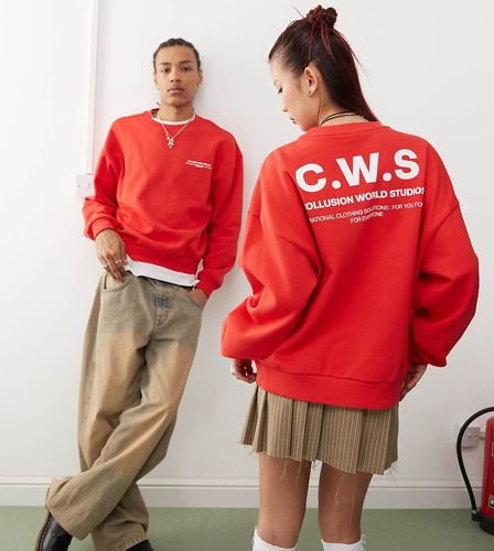 Unisex - Sweat coupe carre  imprim graphique - Collusion - Modalova