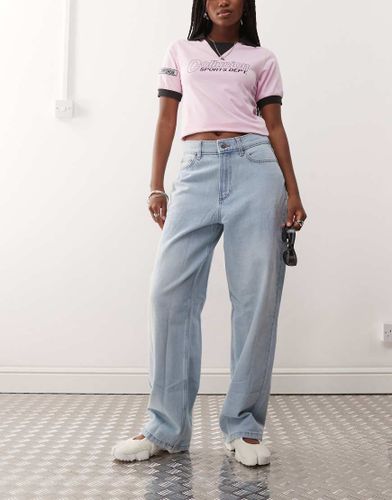 X014 - Jean ample  taille mi-haute et dlavage lger - Collusion - Modalova