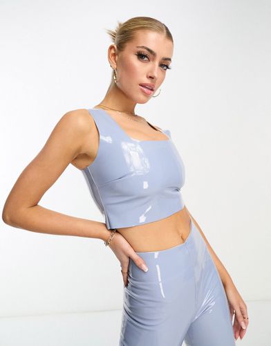 Crop top d'ensemble en similicuir verni - pastel - Commando - Modalova