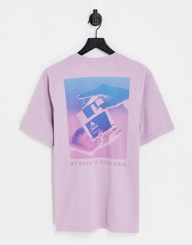 Online - T-shirt avec imprimé sur la poitrine et au dos - Lilas - Coney Island Picnic - Modalova