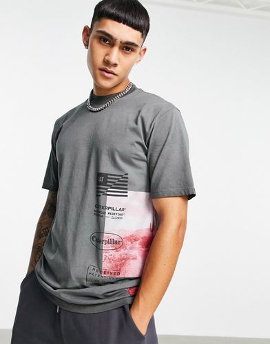Caterpillar - T-shirt de travail avec imprimé désert sur le côté - Cat Footwear - Modalova