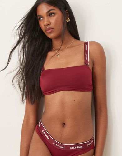 Meta Legacy - Haut de bikini bandeau - Bordeaux - Calvin Klein - Modalova