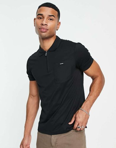 Mix Media Repreve - Polo à col zippé et logo - Calvin Klein - Modalova