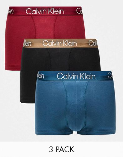 Modern Structure - Lot de 3 boxers en coton - Calvin Klein - Modalova