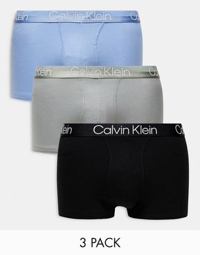 Modern Structure - Lot de 3 boxers en coton - Calvin Klein - Modalova