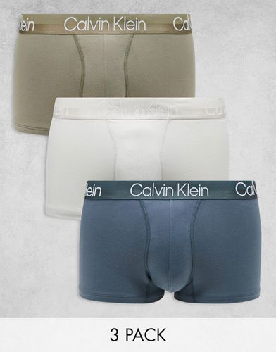 Modern Structure - Lot de 3 boxers en coton - Calvin Klein - Modalova