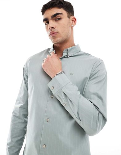 Chemise Oxford stretch à rayures - clair - Calvin Klein - Modalova