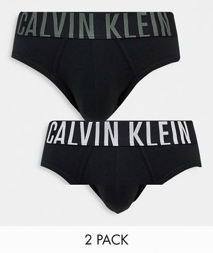 Intense Power - Lot de 2 slips en coton à taille contrastante - Calvin Klein - Modalova