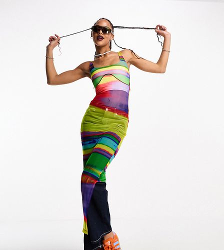 Robe dos nageur en tulle à motif Pride sur l'ensemble - Calvin Klein Jeans - Modalova