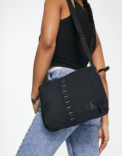 Sac bandoulière avec bande logo - Noir - Calvin Klein Jeans - Modalova