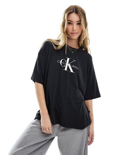 T-shirt coupe boyfriend à monogramme - CK - Calvin Klein Jeans - Modalova