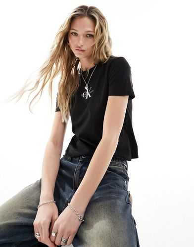 T-shirt court avec logo monogramme - Calvin Klein Jeans - Modalova