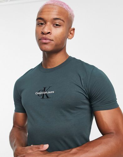 T-shirt à petit logo monogramme - foncé - Calvin Klein Jeans - Modalova