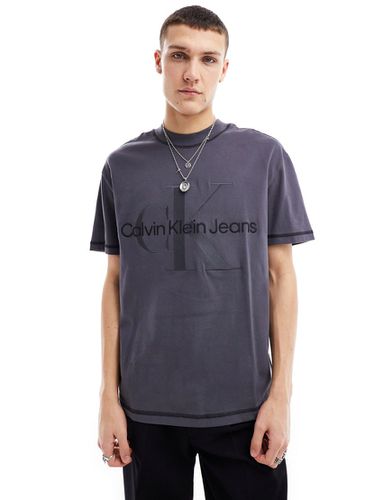 T-shirt avec logo monogramme - délavé - Calvin Klein Jeans - Modalova