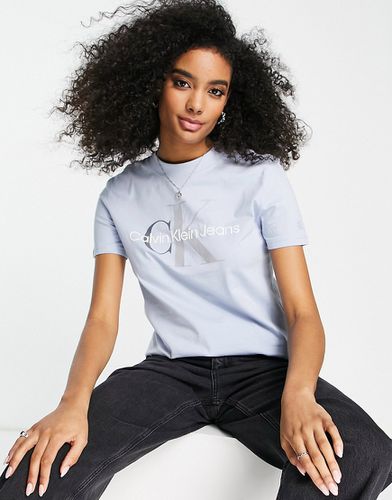 T-shirt d'ensemble bicolore à monogramme - pâle - Calvin Klein Jeans - Modalova