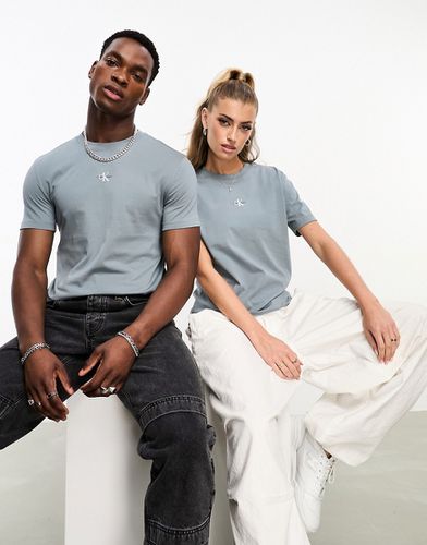 T-shirt oversize avec petit logo monogramme sur la poitrine - Calvin Klein Jeans - Modalova