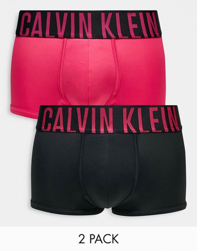 Lot de 2 boxers taille basse à détail contrastant - Rose/ - Calvin Klein - Modalova