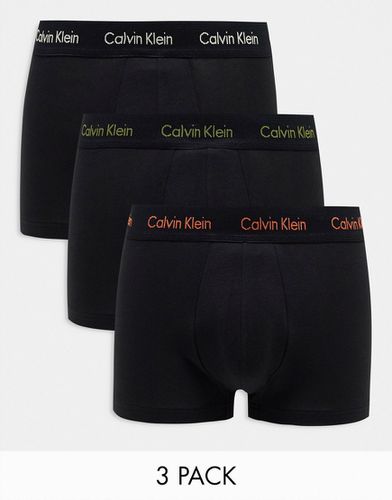 Lot de 3 boxers taille basse à ceinture logo contrastante - Calvin Klein - Modalova