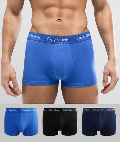 Lot de 3 boxers taille basse en coton stretch - Calvin Klein - Modalova