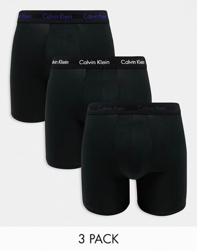 Lot de 3 boxers avec ceinture à logo contrastant - Calvin Klein - Modalova