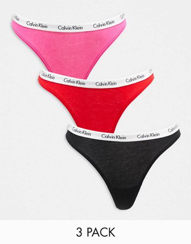 Lot de 3 strings taille haute - Calvin Klein - Modalova