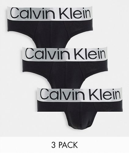 Steel - Lot de 3 slips en coton - Calvin Klein - Modalova