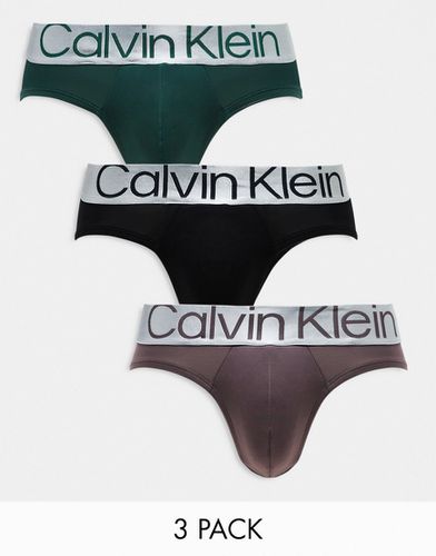 Steel - Lot de 3 slips - , rose et vert - Calvin Klein - Modalova