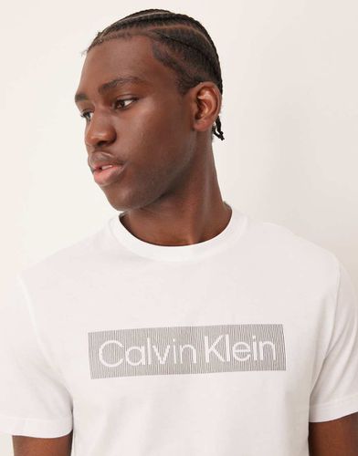 T-shirt avec logo encadré rayé - Calvin Klein - Modalova